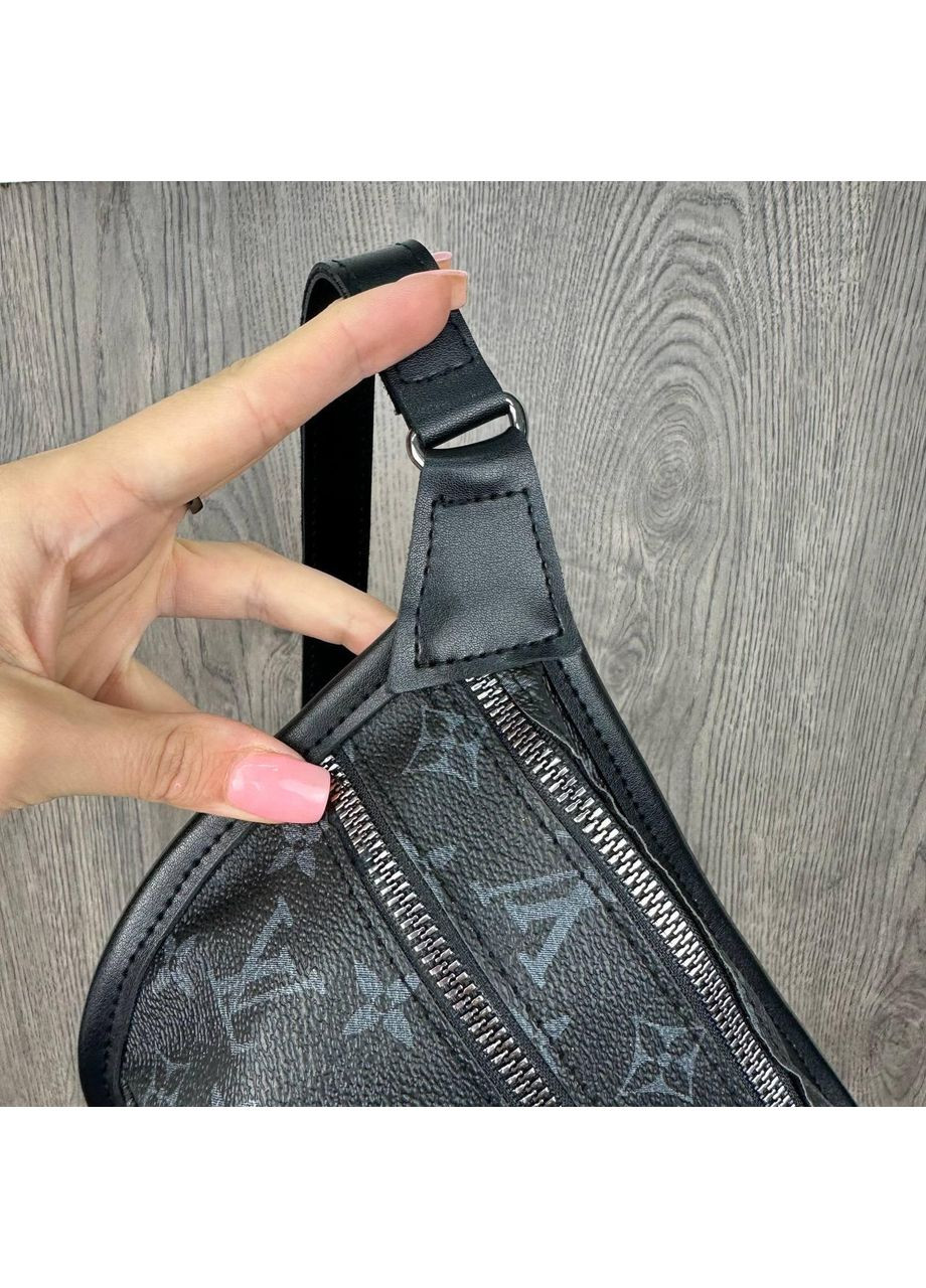 Женская бананка сумочка на грудь из экокожи коричневая ProDobro (363136282)