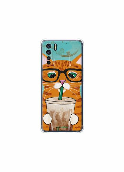 Чехол на Oppo A91 Зеленоглазый кот в очках "4054sp-1884-2448" Endorphone (362606173)