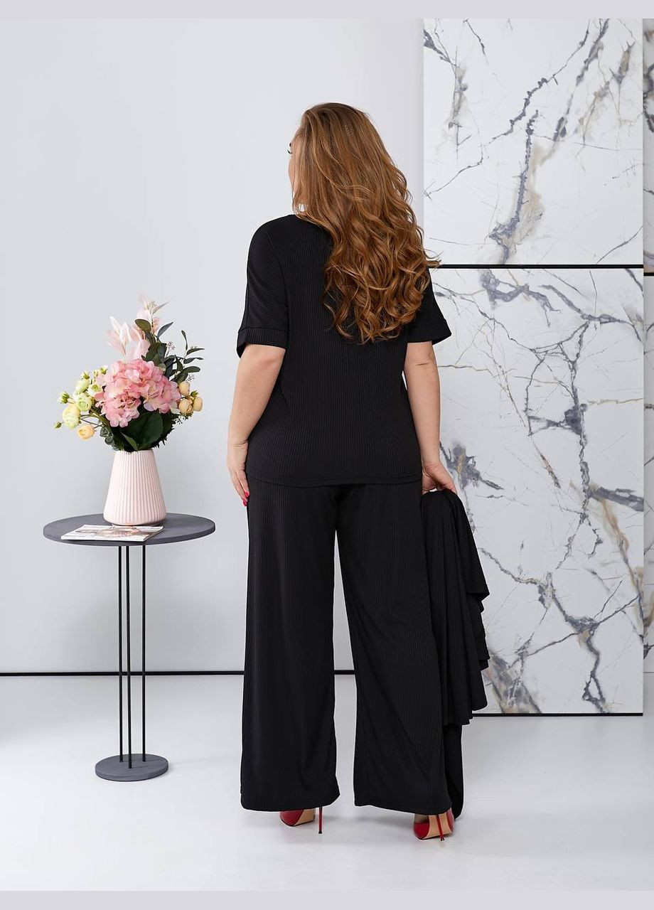 Женский костюм тройка цвет черный р.48/50 454347 New Trend (290111549)