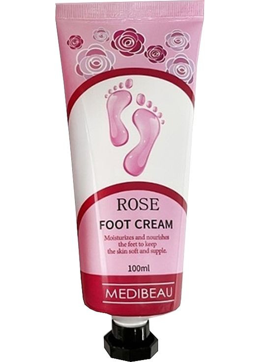 Крем для ніг Rose Foot Cream 100ml (1247116-144009) Medibeau (369548953)
