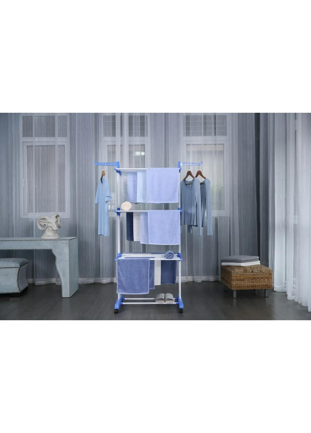 Багатоярусна сушарка органайзер для білизни одягу нержавіюча сталь No Brand Perfect (368801849)