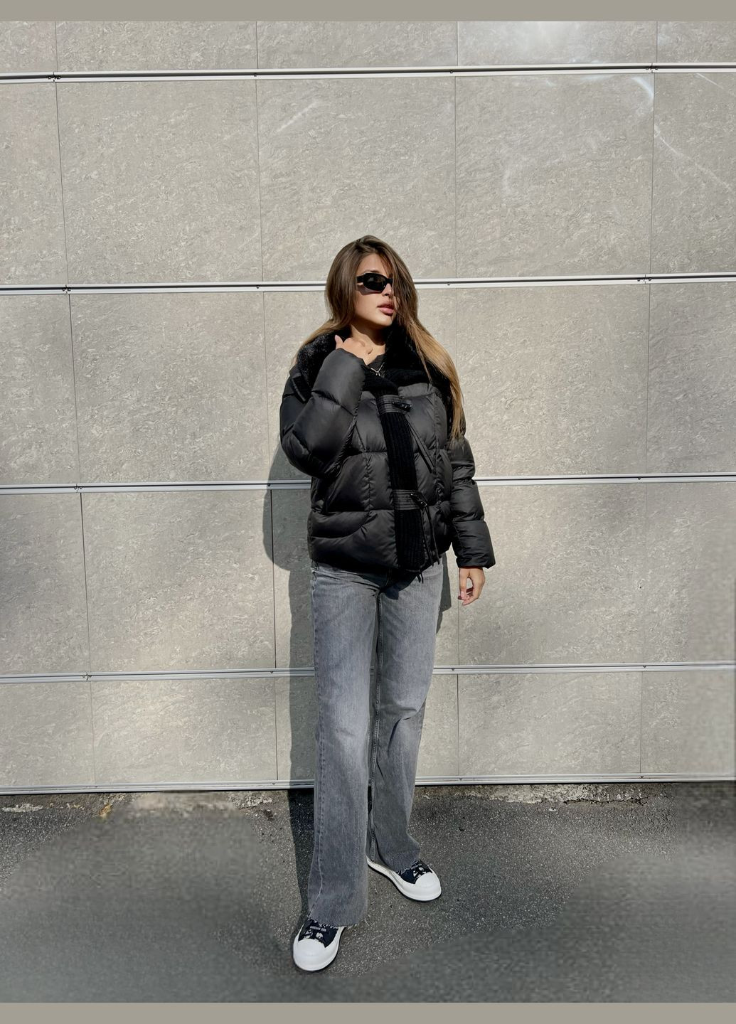 Черная зимняя куртка MN