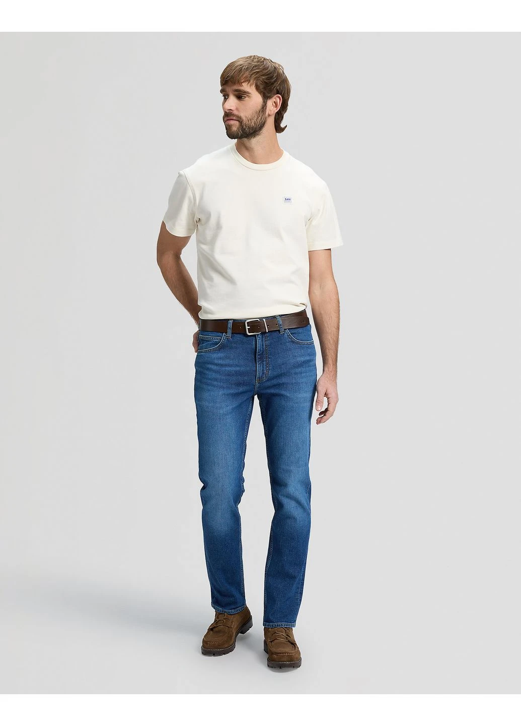 Голубые демисезонные джинсы rider (112376408) Slim Fit Lee