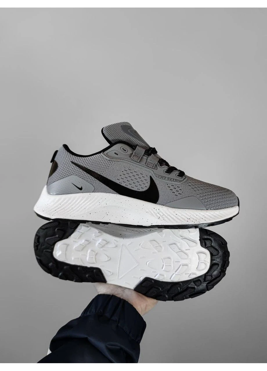 Сірі кросівки чоловічі nike pegasus trail 3 gray найк аір пегасус сірі демісезон No Brand