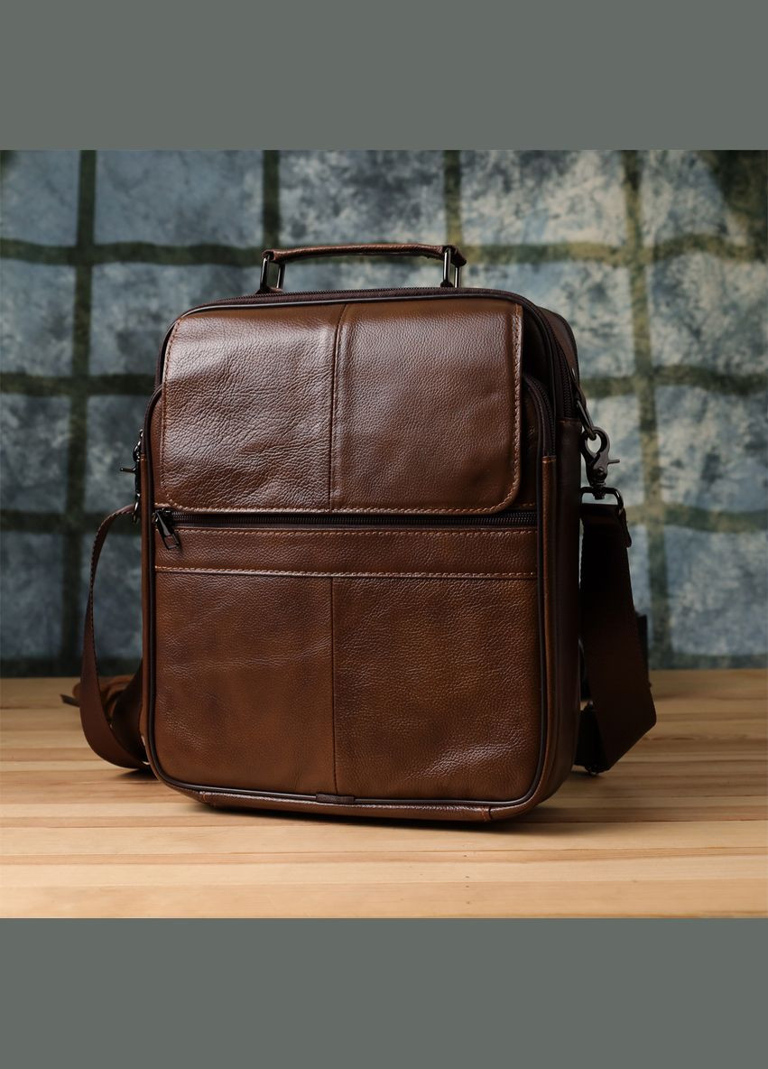 Сумка для чоловіків з ручкою для перенесення в руці з натуральної шкіри 23028 Vintage (348358918)