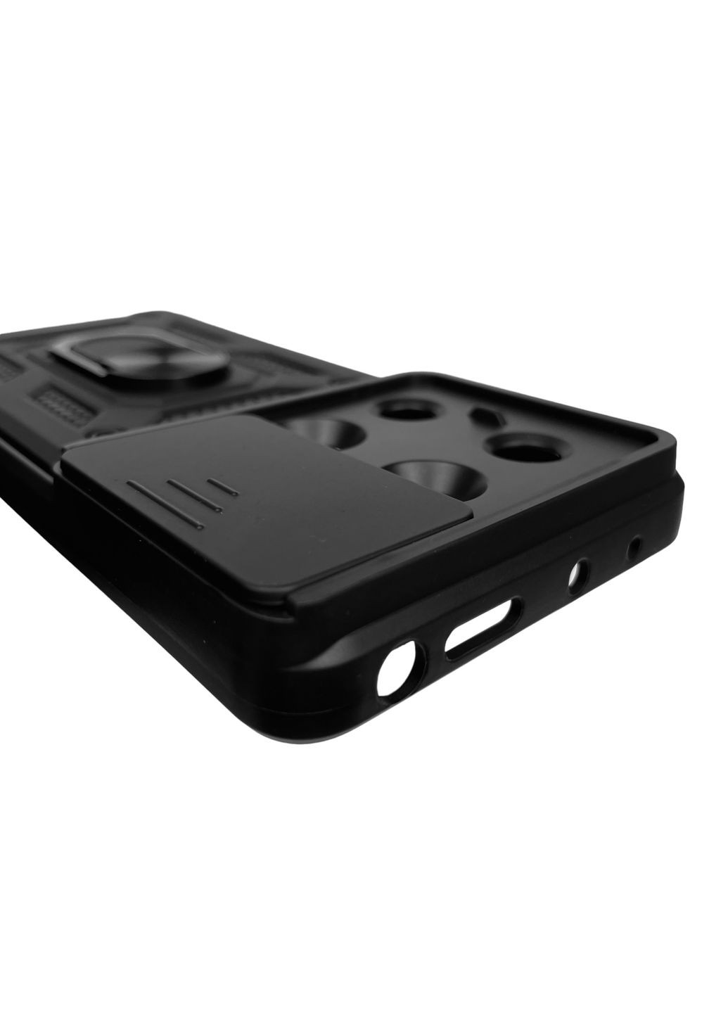 Чехол для POCO M6 Pro 4G бронированный мужской с кольцом со шторкой на сяоми поко м6 про 4г чёрный rg1 Xiaomi (366020159)