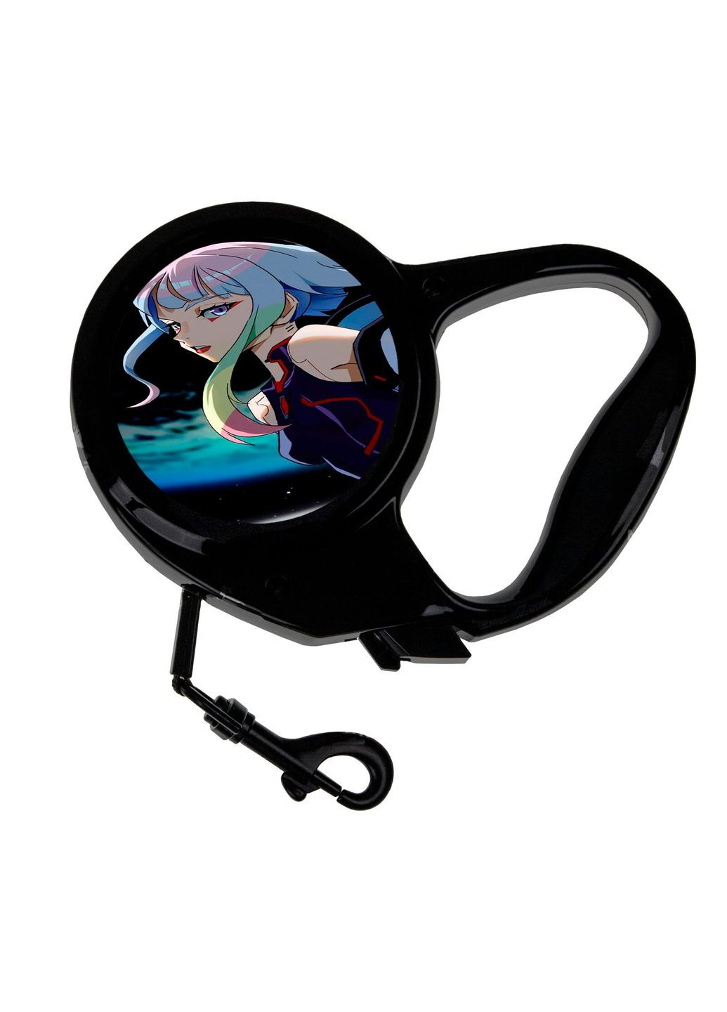 Повідець-рулетка для тварин із принтом Аніме Кіберпанк #0004 3 м чорний No Brand (309151860)