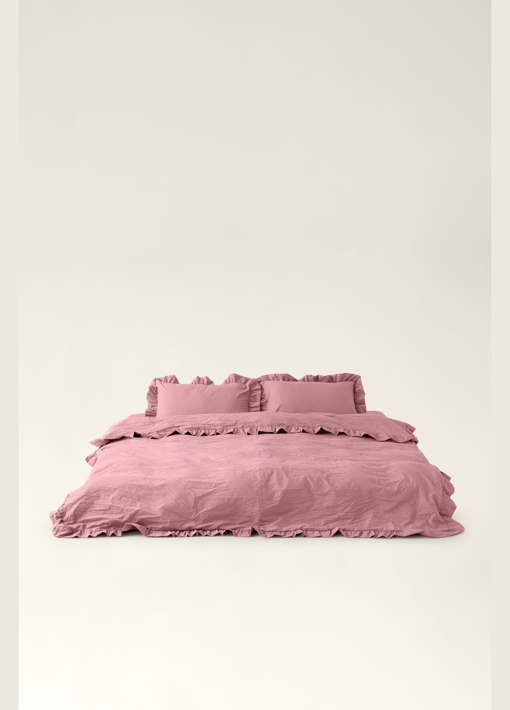 Постельное белье варенный хлопок двуспальное 180 х 215 см 3в1 наволочки, пододеяльник, простынь Beni Home (345641681)