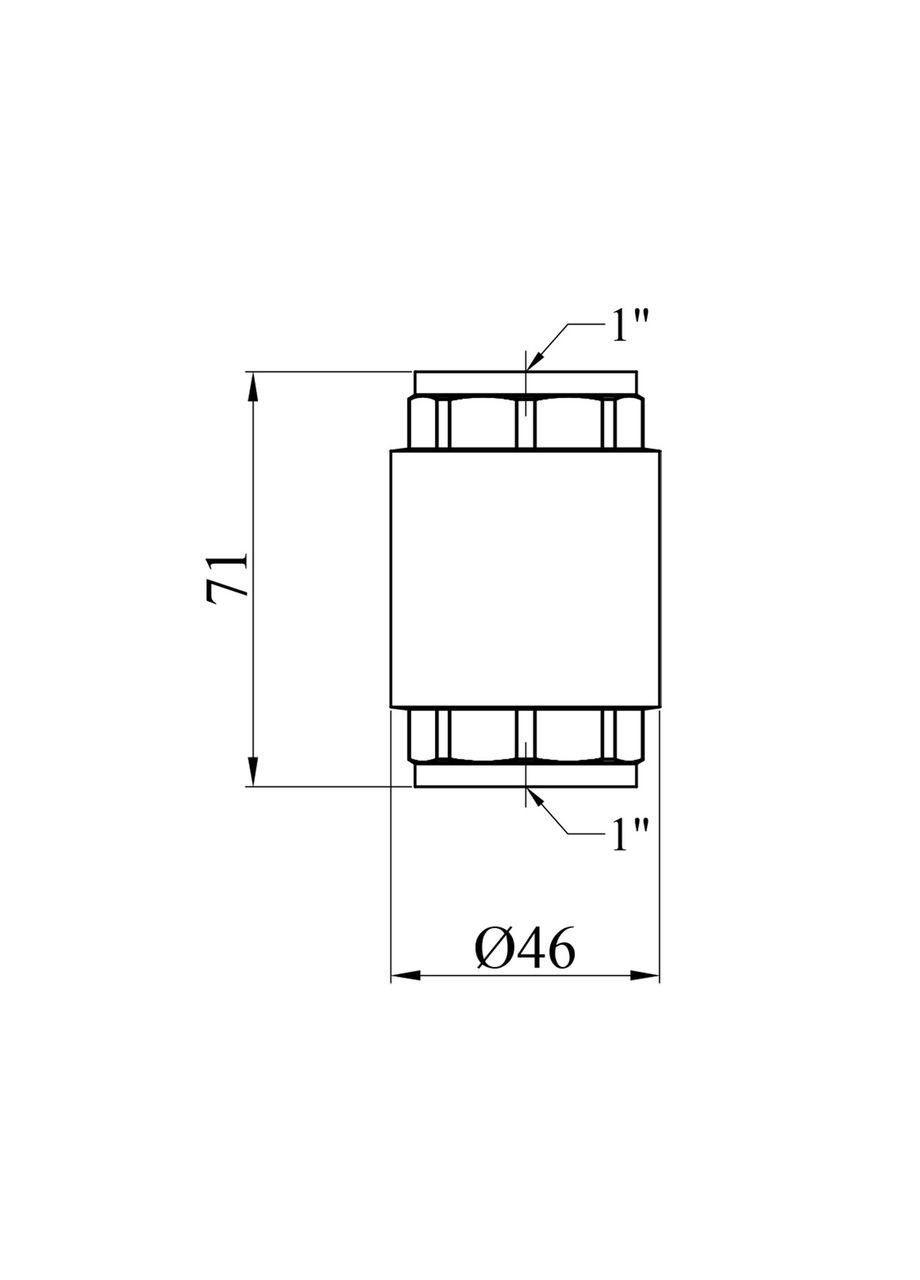 Зворотний клапан 1" ВВ з латунним штоком KR-6120 Karro (317349339)