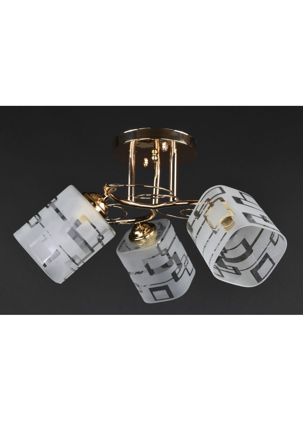 Люстра стельова на 3 лампочки 27288 Золото 24х44х44 см. Sunnysky (364494531)