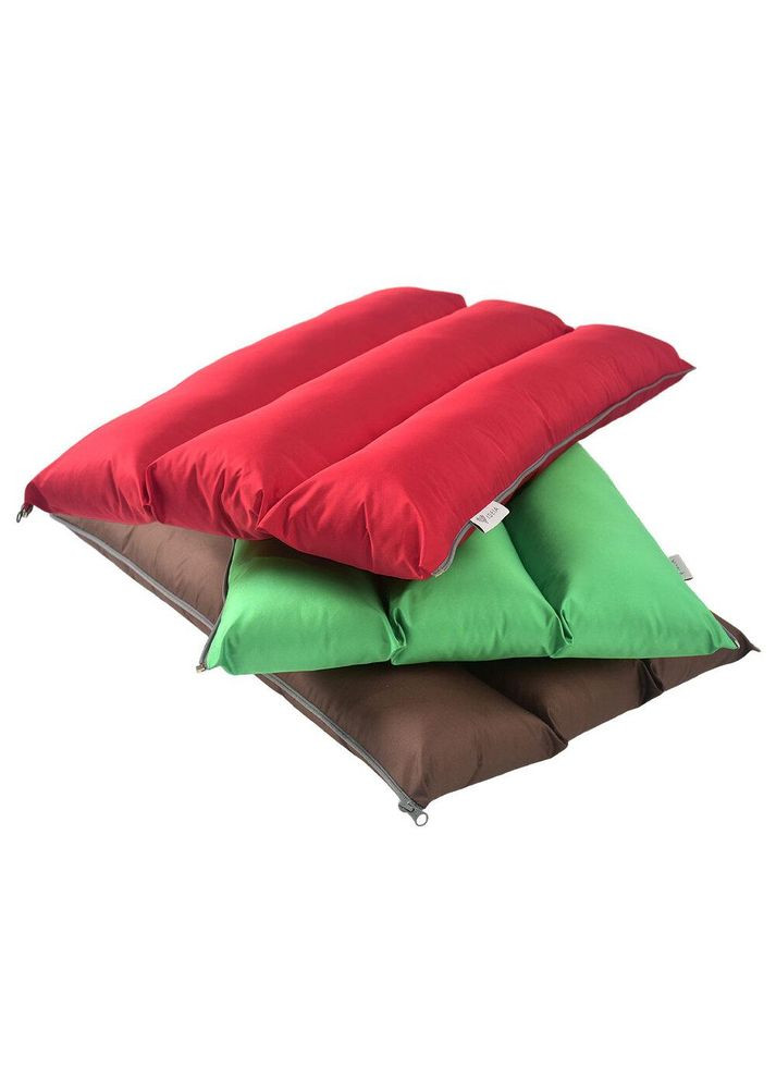 Подушка валик трансформер 40х60х10 для путешествий, дорожный, для отдыха на природе, салат IDEIA (334726790)