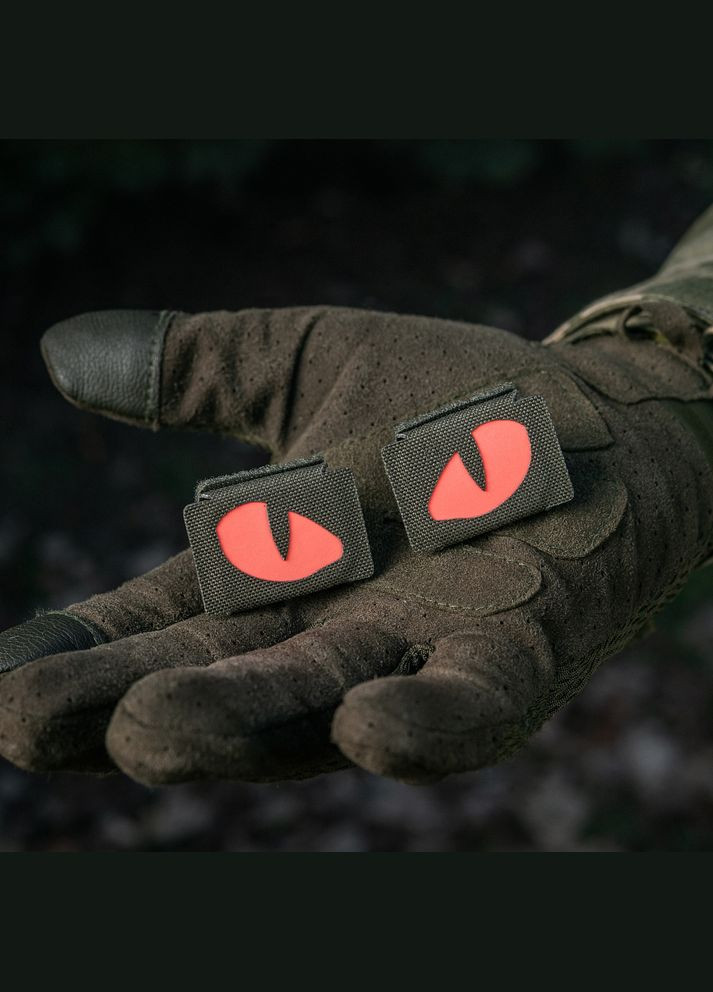 Нашивка Tiger Eyes Laser Cut (пара) Ranger Green/Red/GID M-TAC (315047366)