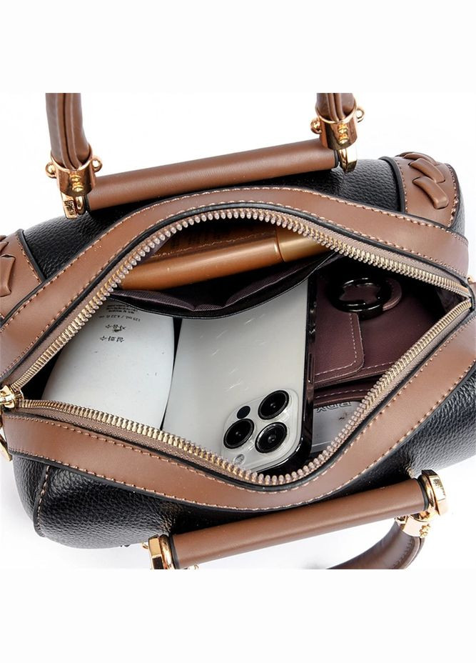 Сумка жіноча vintage боулер Glamo Black Italian Bags (290253804)