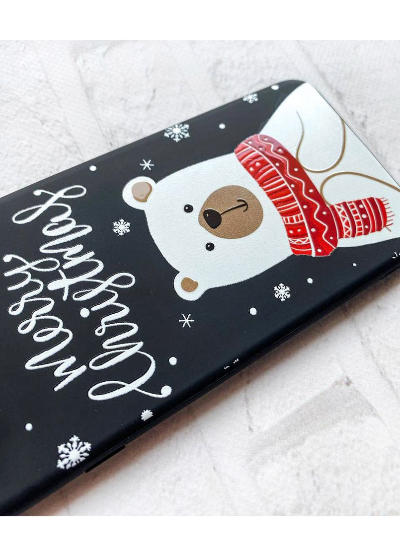 Матовий чорний чохол на Samsung Galaxy A15 (A155) / M15 Ведмедик. З Різдвом (принт 146) Creative (362962314)