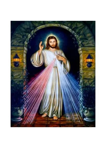 Алмазная мозаика Икона Иисусе уповаю на Тебя 40х50 см SP096 ColorArt (289370675)