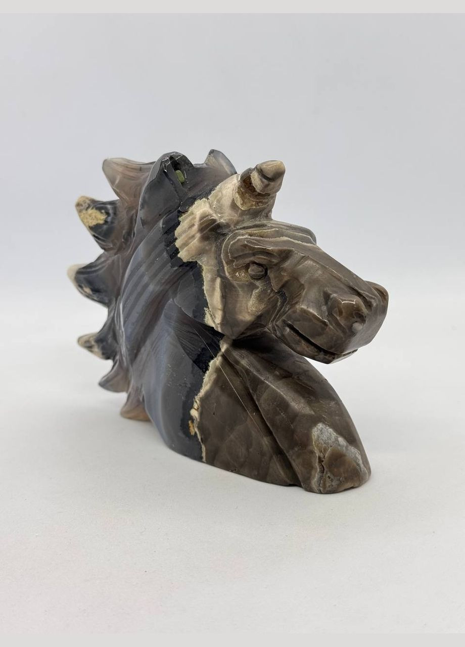 Единорог из агата 140*90*30 мм Серый No Brand (331610921)