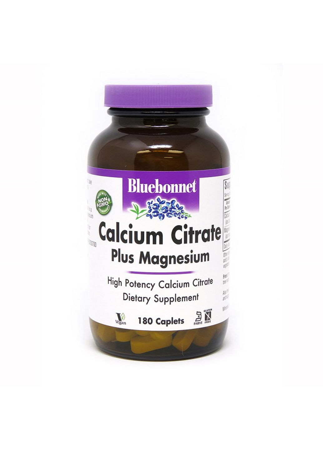 Вітаміни та мінерали Bluebonnet Calcium Citrate Plus Magnesium, 180 капсул Bluebonnet Nutrition (293482357)