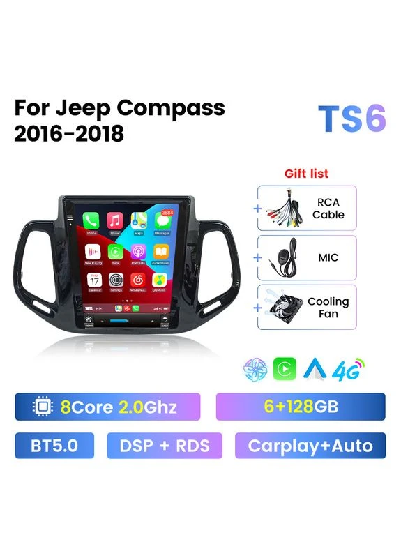 Штатна магнітола TS6 Jeep Compass 2 (2016-2024) Mekede Kuga (384276866)