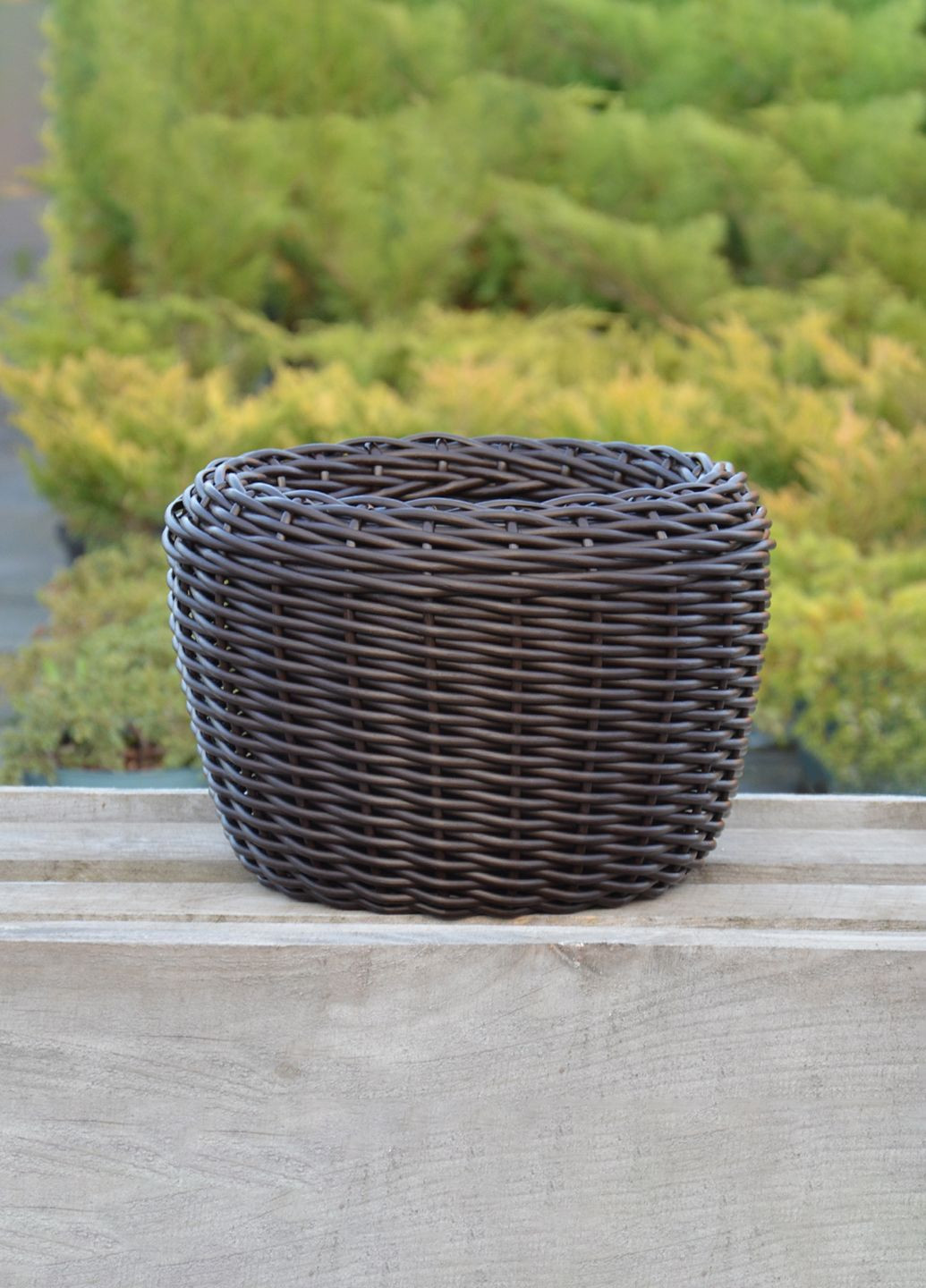 Кашпо 12 літрів (горщик для квітів та рослин),Вазон із штучного ротангу ручної роботи. Handmade (329193752)
