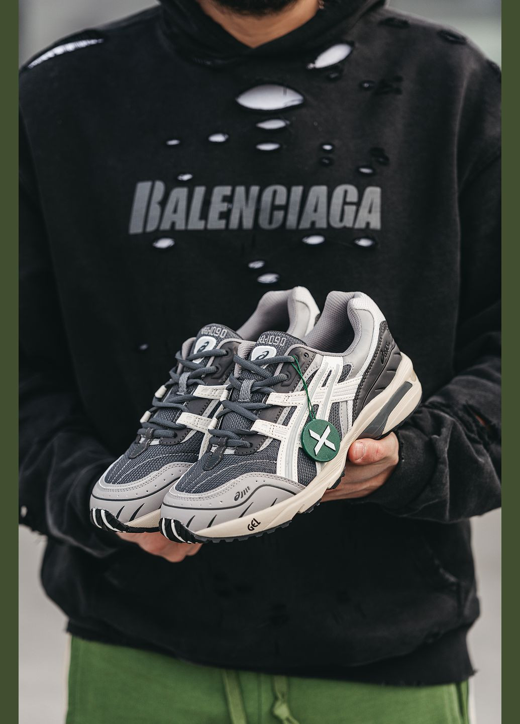 Сірі Осінні кросівки чоловічі і жіночі asics gel-1090 grey | асікс гель-1090 сірі No Brand