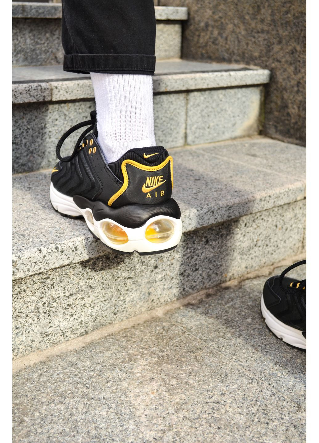 Чорні Осінні кросівки чоловічі nike air max tw black white найк аір макс тв No Brand