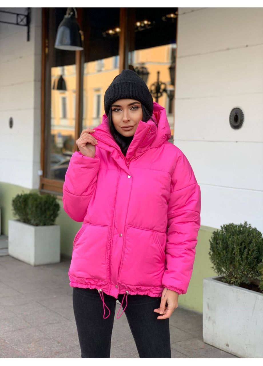 Малиновая демисезонная женская куртка FINO Mode