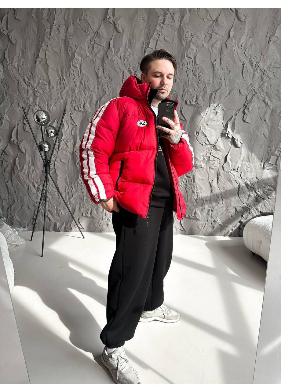 Червона чоловіча зимова куртка No Brand