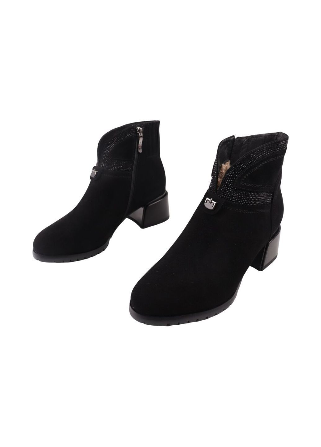 ботинки женские черные натуральная замша Velly