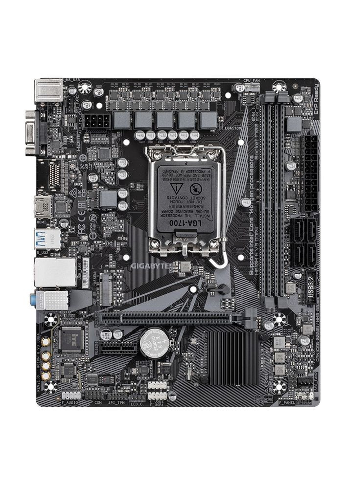 Материнская плата H610M H V3 DDR4 s1700 H610 2xDDR4 HDMI DSub mATX Gigabyte (315142914)