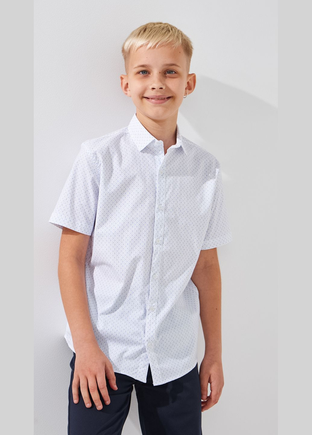 Белая повседневный рубашка DENIZ