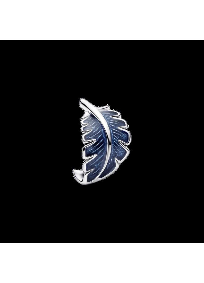 Срібний шарм Пандора "Синє вигнуте пірʼячко" 792576C01 Kabluchka (355348621)