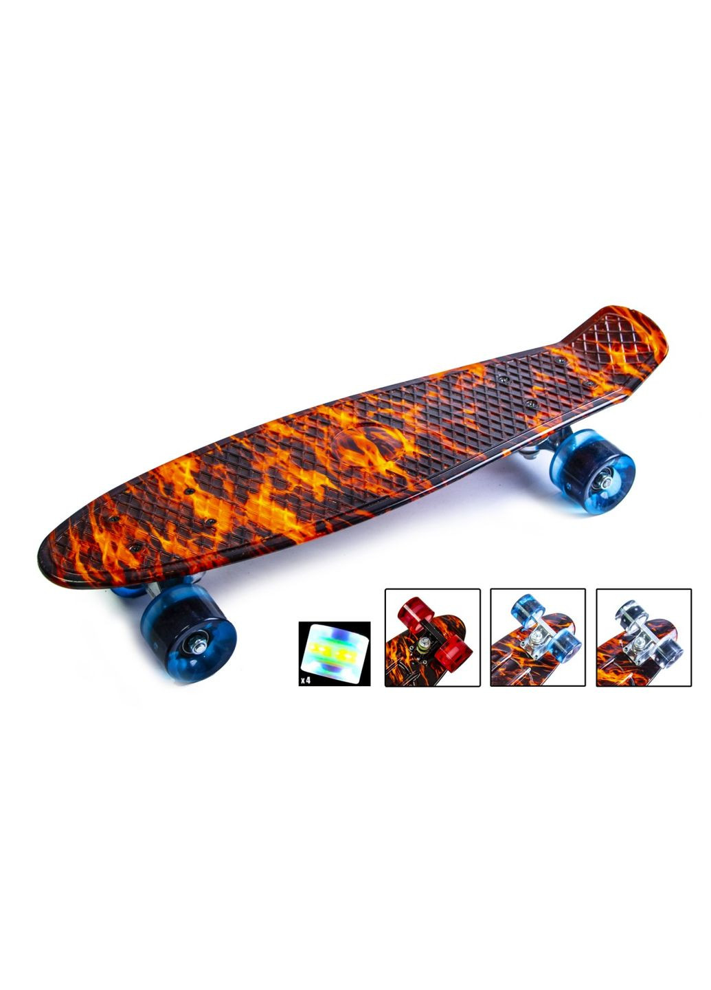 Пенні борд "Fire" (світяться колеса) Penny (340909490)
