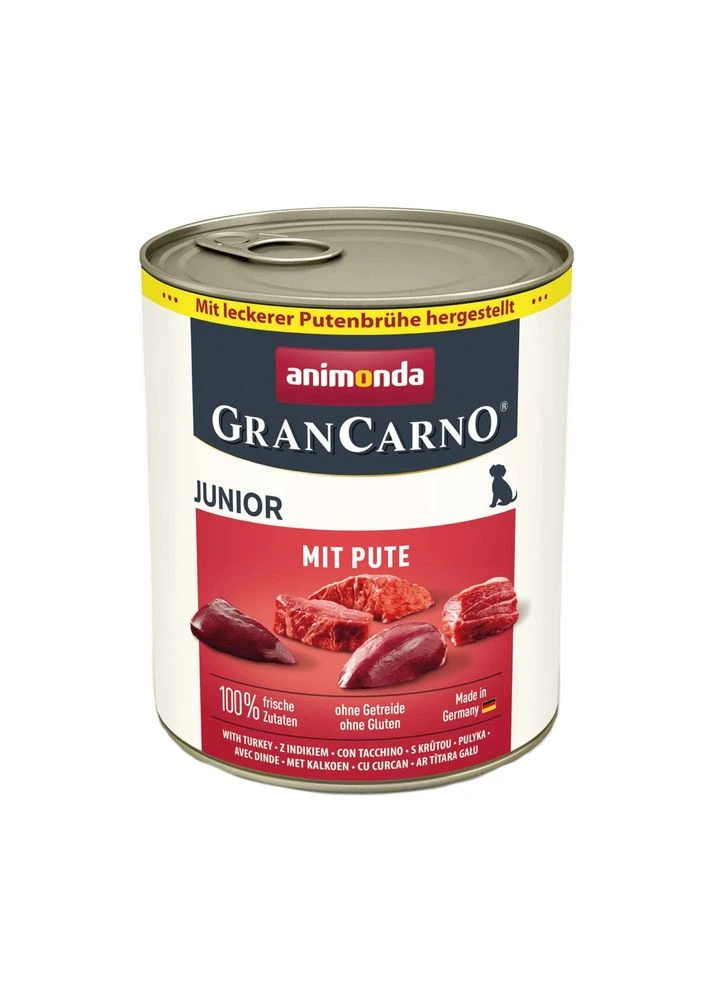 Корм GranCarno Junior Turkey консервований д/цуценят з індичкою 800 г арт.82475 Animonda (386997036)