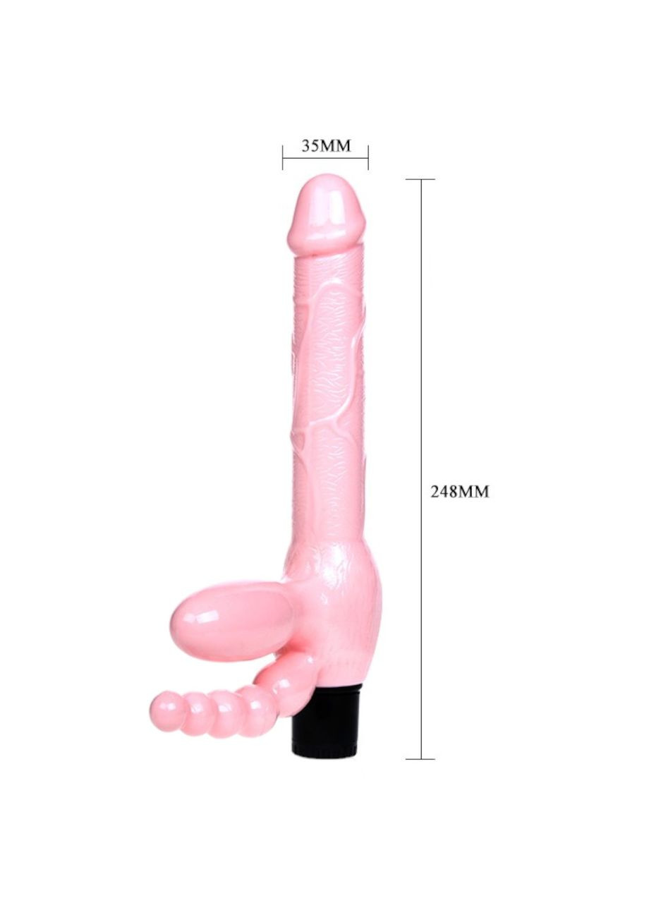 Страпон безременевий анально вагінальний для жінок із стимуляцією Super Strapless Dildo LyBaile (316630988)