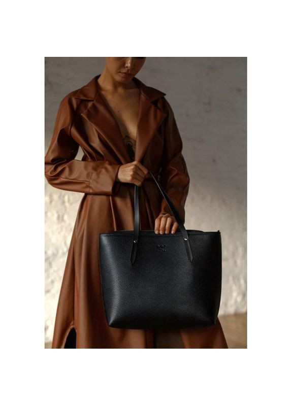 Сумка через плече шкіряна жіноча шоппер Walker Mini флотар Чорний The Wings (302007440)