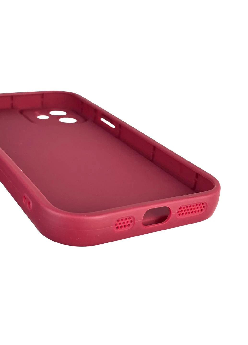 Чехол силиконовый Soft Touch с 3D принтом для iPhone 12 бордовый (Полная защита камеры) Apple (373671203)