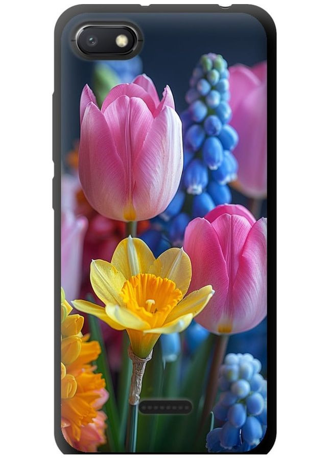 TPU черный чехол 'Весенние цветы' для Endorphone xiaomi redmi 6a (285783080)