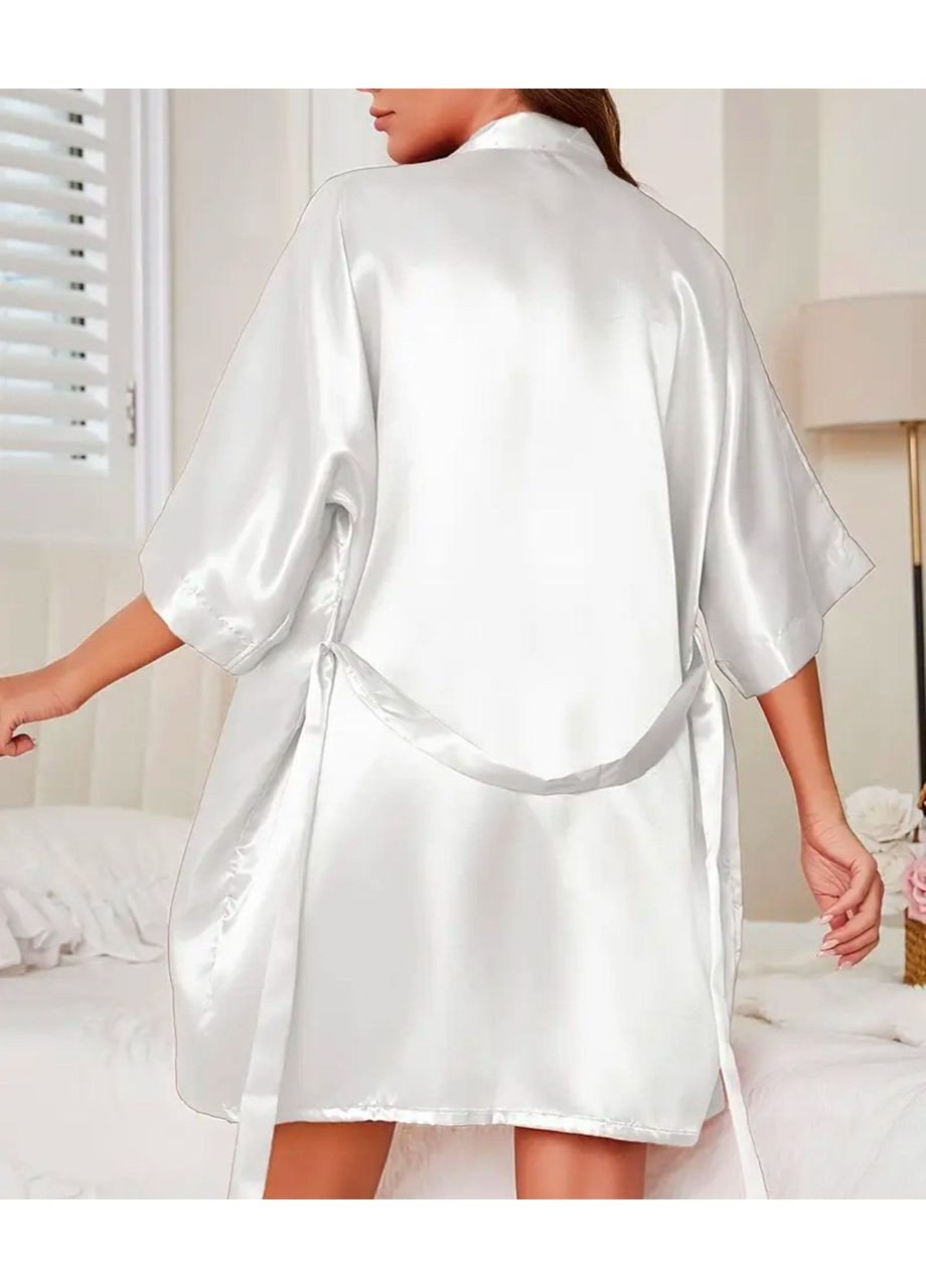 Жіночий атласний Exclusive халат (349722950)