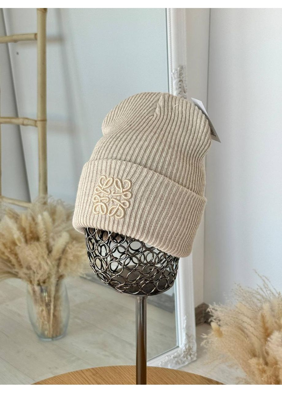 Женская шапка невысокая лопатка и двойной отворот. Шапка для девочек oversize из шерсти/акрила No Brand (362917643)