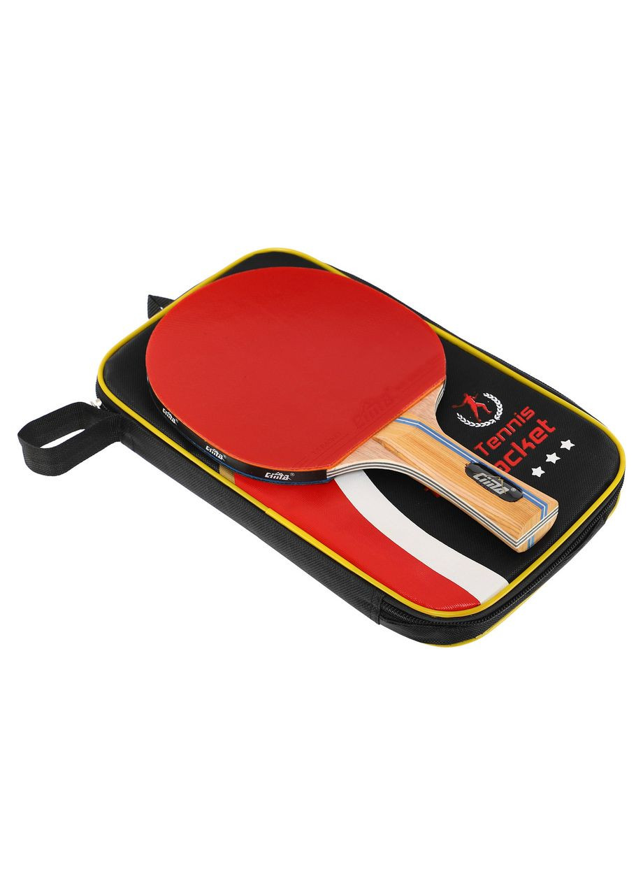 Ракетка для настольного тенниса 1 штука в чехле 3* (древесина, резина) (CM-C300) Cima (361435455)