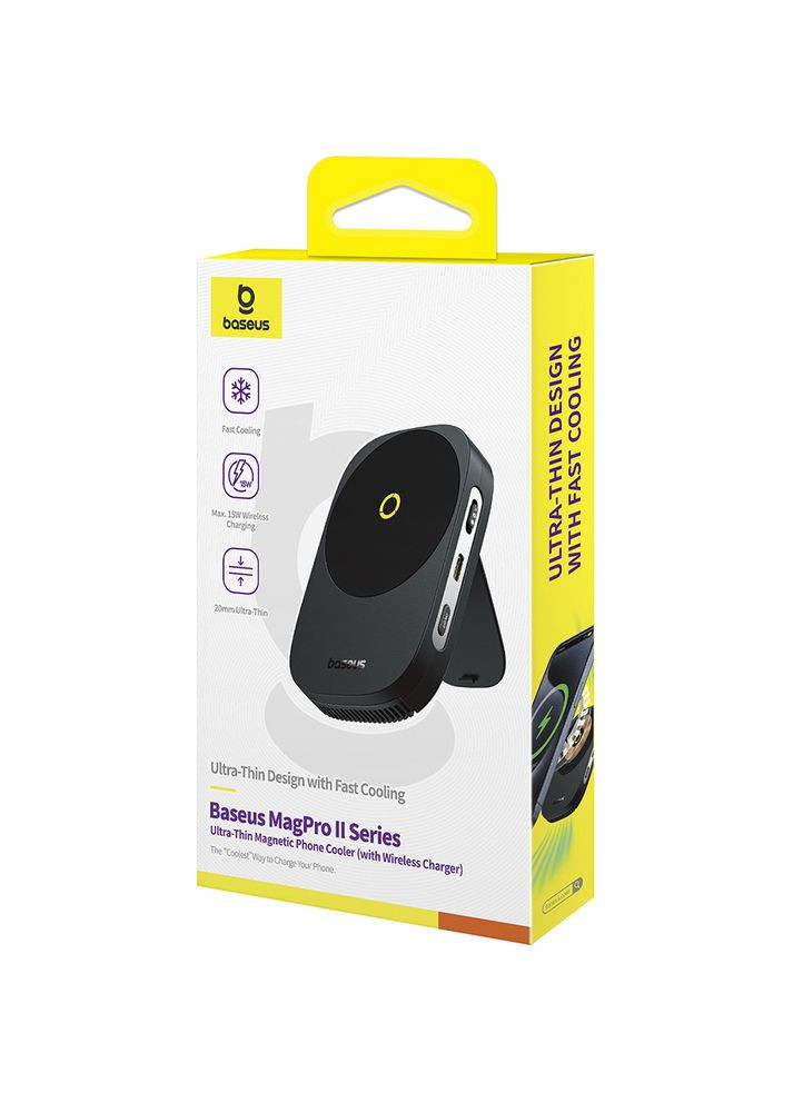 Бездротовий зарядний пристрій MagPro II Series Ultra-Thin Magnetic Phone Cooler Cosmic Black Baseus (333020247)