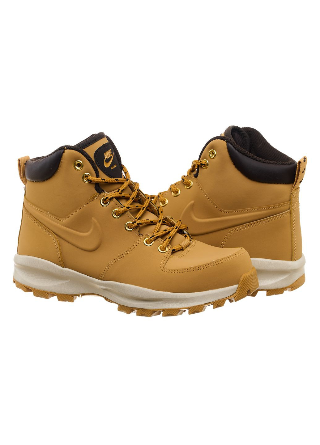 Желтые зимние ботинки унисекс manoa leather (454350-700) Nike