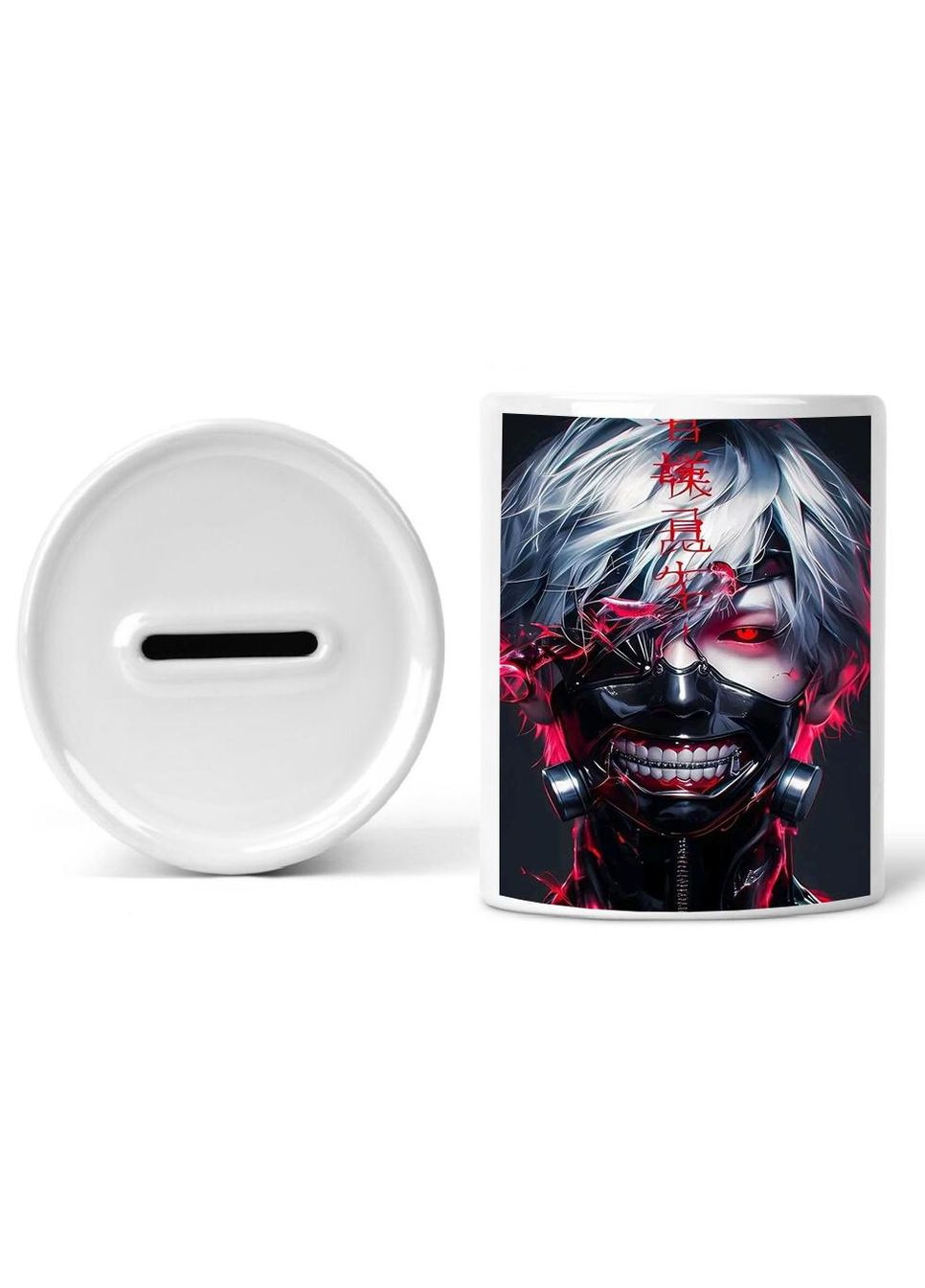 Скарбничка, копілка для грошей Аніме Токійський гуль #0009 біла керамічна No Brand (315045257)