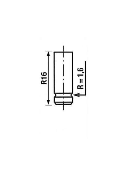 Клапан двигуна EX MB OM601/OM602/OM603 35X9X106.4 R4194/BMCR Freccia (366179019)