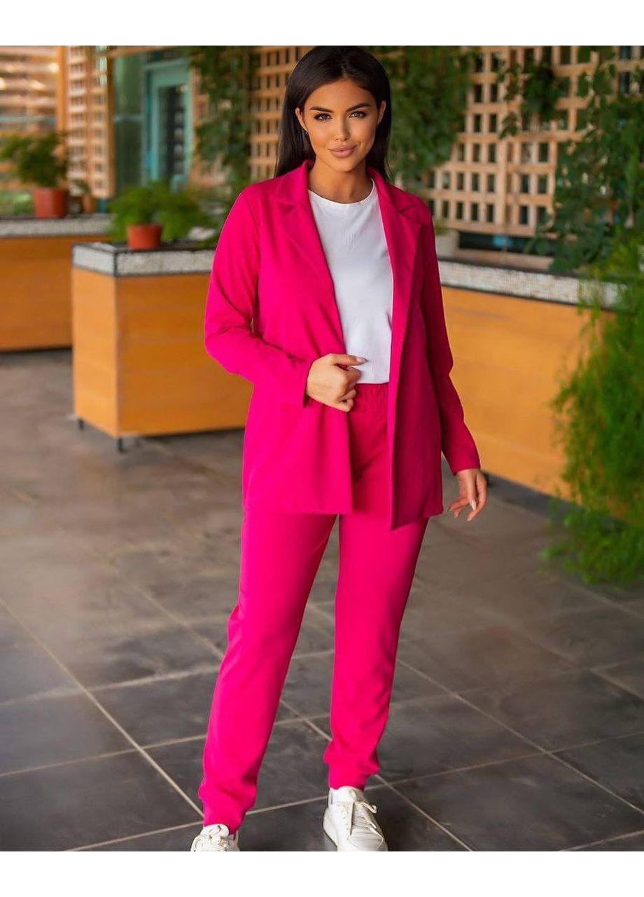 Жіночий костюм двійка: піджак прямого крою та штани з високою посадкою MonCher (357233568)