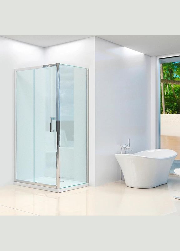 Душова кабіна A-517 160х90х195 см, розсувна, скло прозоре Dusel (328596762)