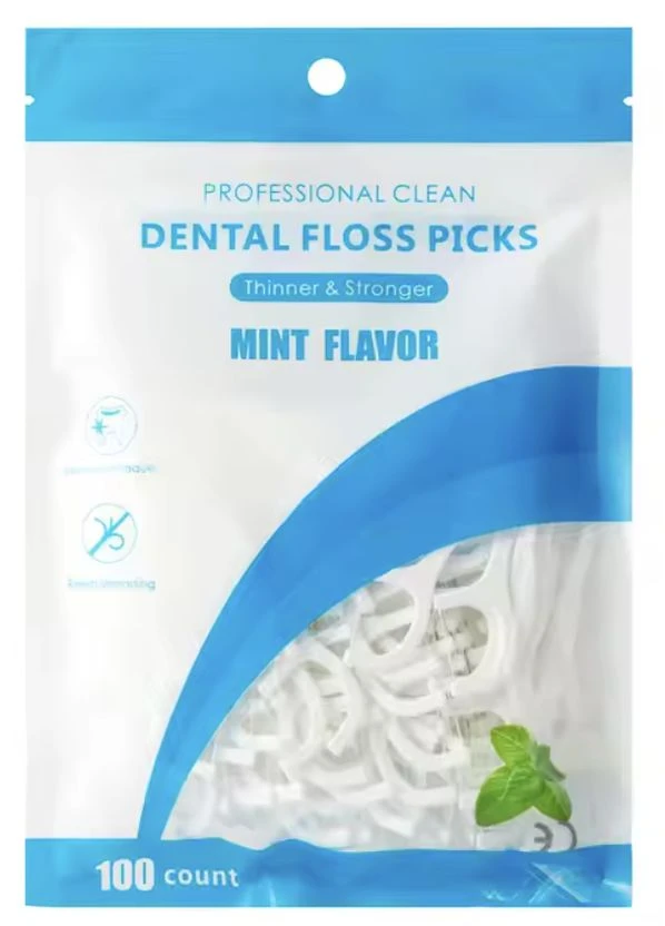 Флос-зубочистки MintFresh, 100 шт. — м'ятний аромат і міцна нитка, флосери пластикові Другое Издательство (391044473)