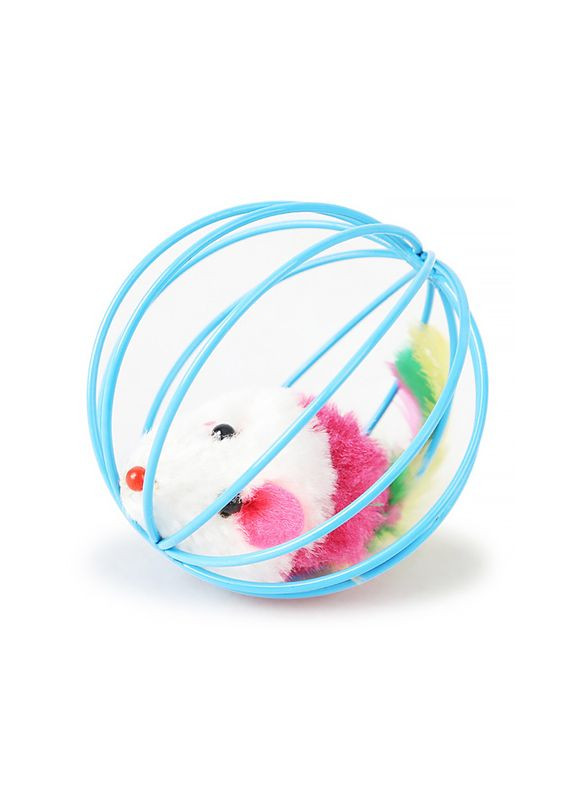 Игрушка для котов 012209 Blue 6см мышь в шаре интерактивная 7шт Taotaopets (352012602)