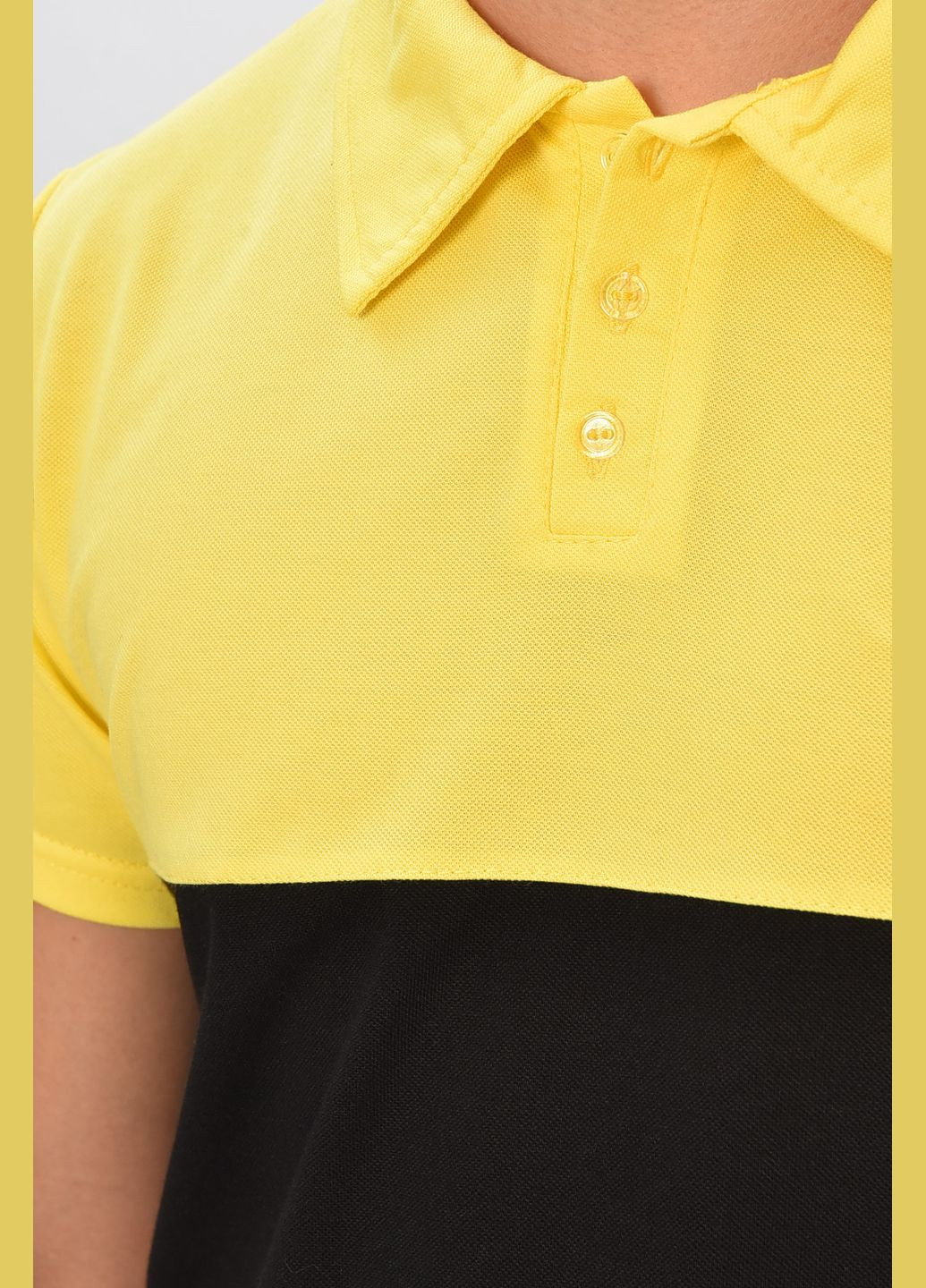 Жовта футболка чоловіча поло жовтого кольору Let's Shop