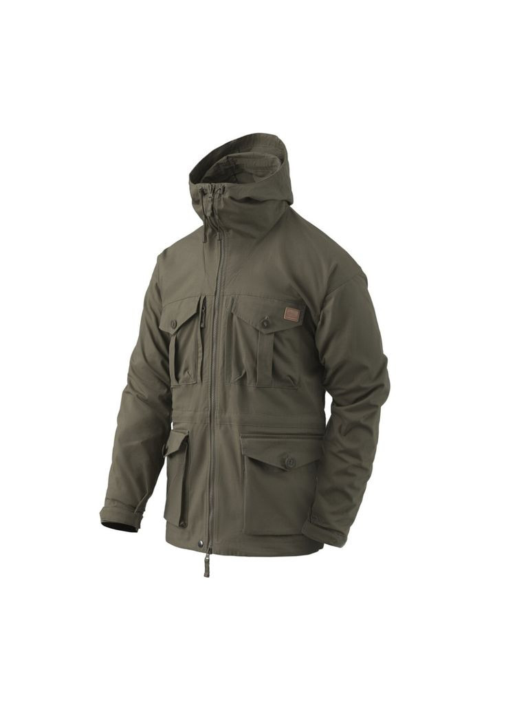 Темно-зелена куртка sas smock - duracanvas - taiga green розмір (m508431) Helikon-Tex SAS Smock - Duracanvas - Taiga Green розмір XL